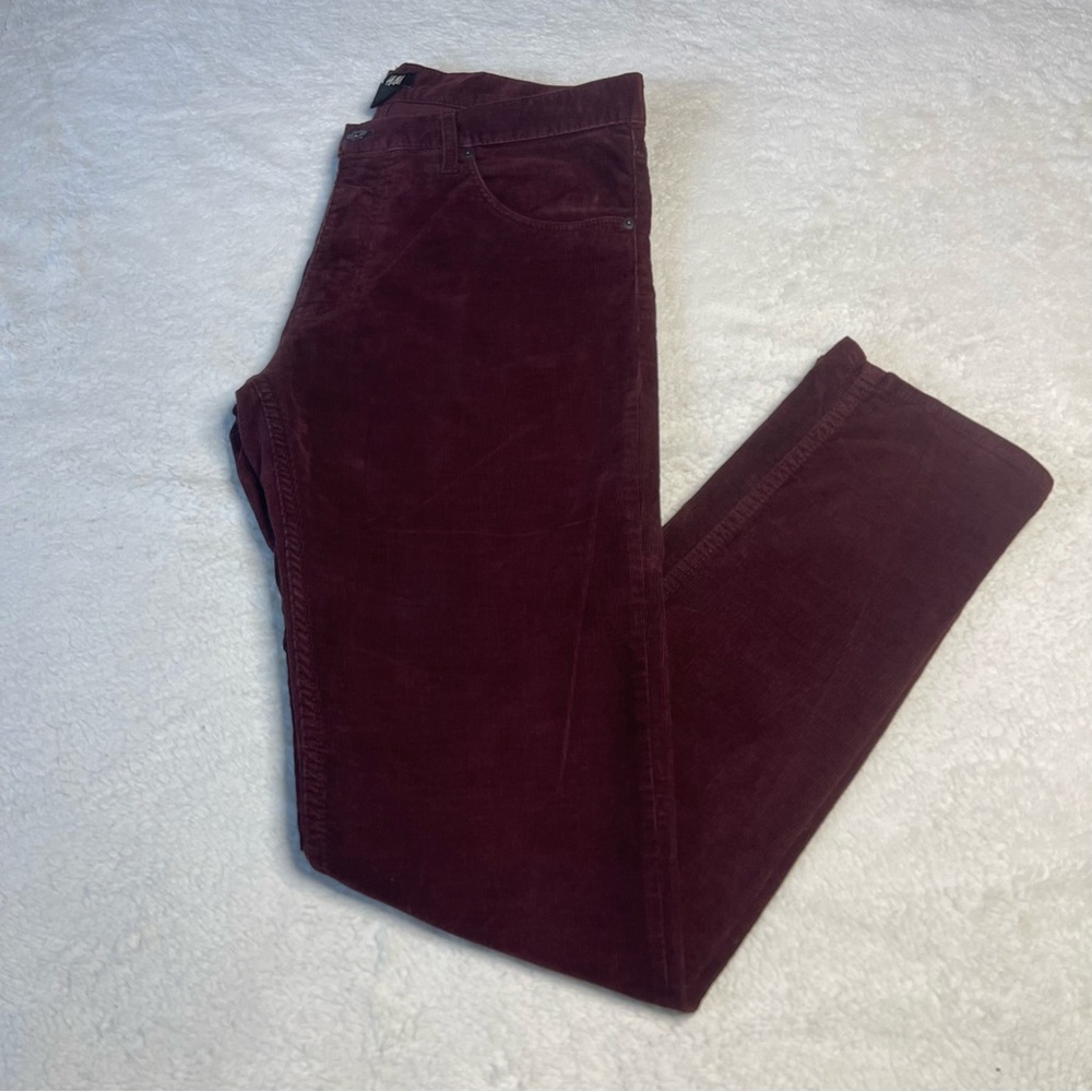 H&M Men's Dark Red Corduroy Pants